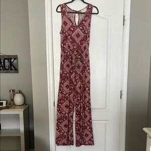 French Grey Red & White Tie Front Jumper